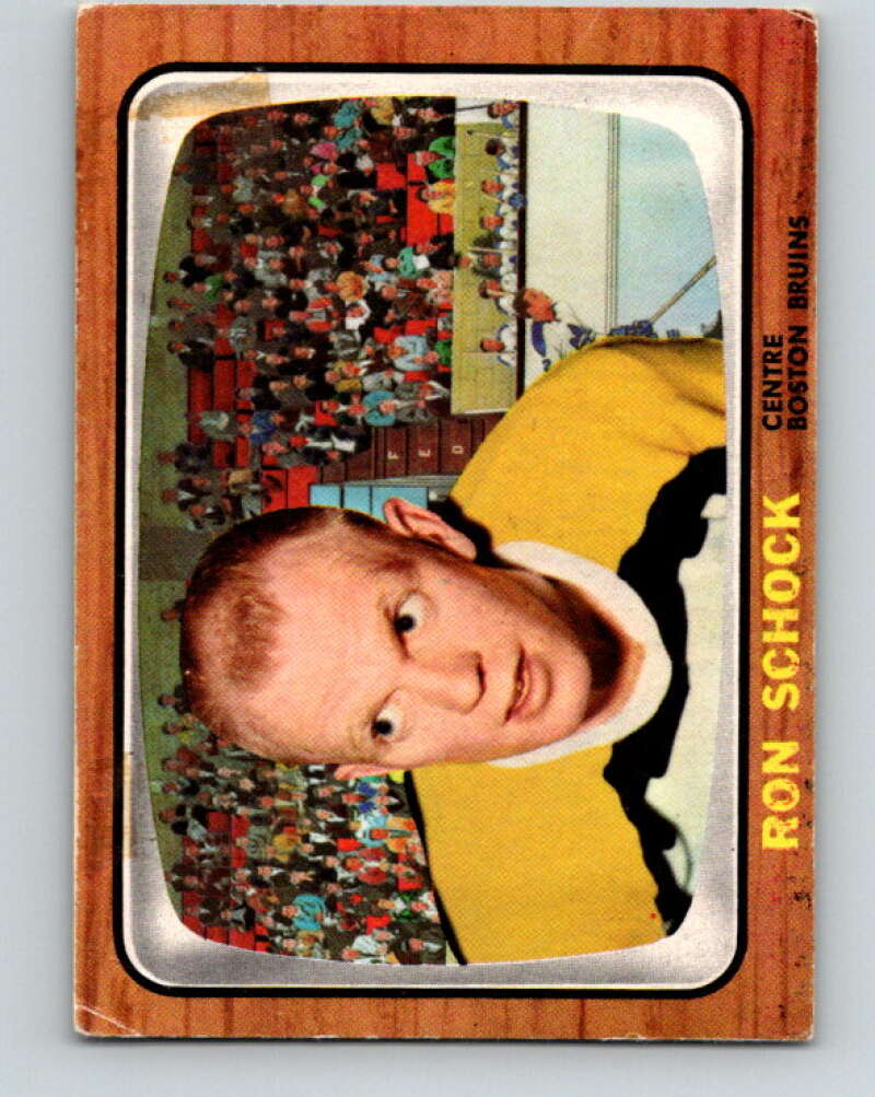 1966-67 Topps #100 Ron Schock Boston Bruins V722