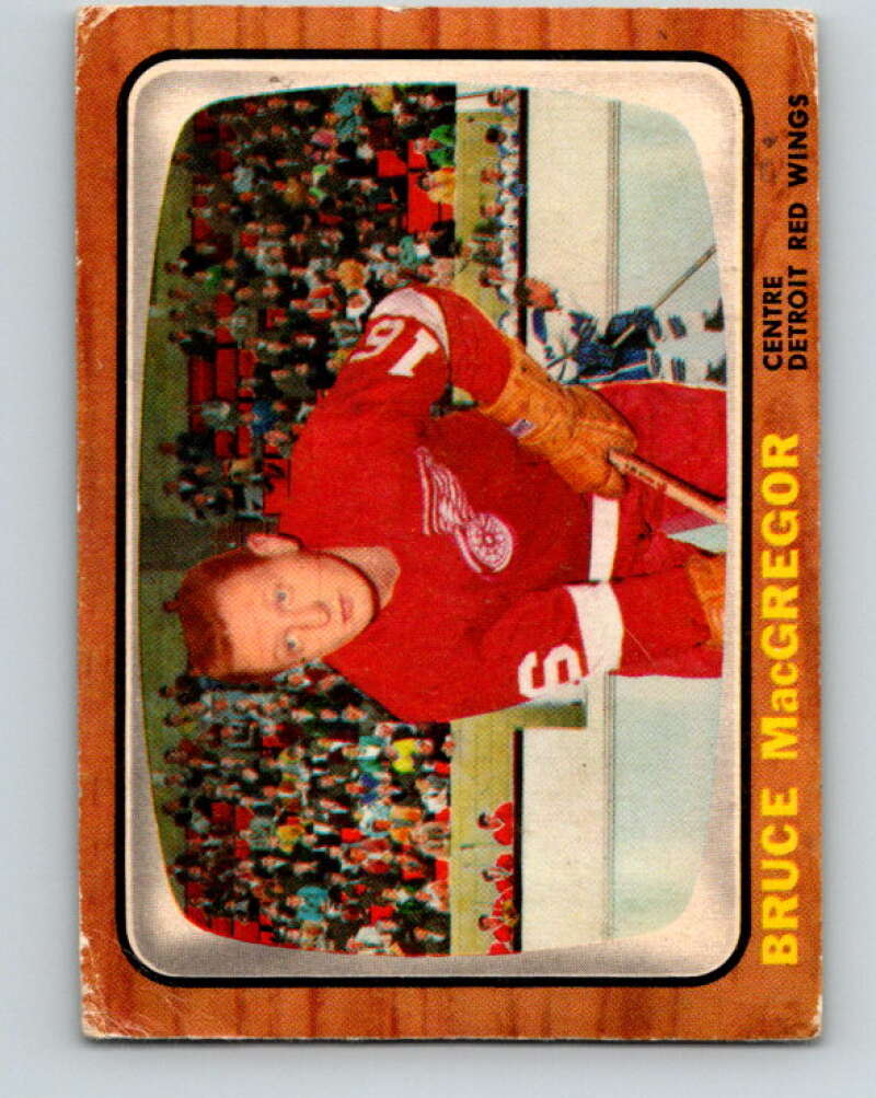 1966-67 Topps #104 Bruce MacGregor Detroit Red Wings V726