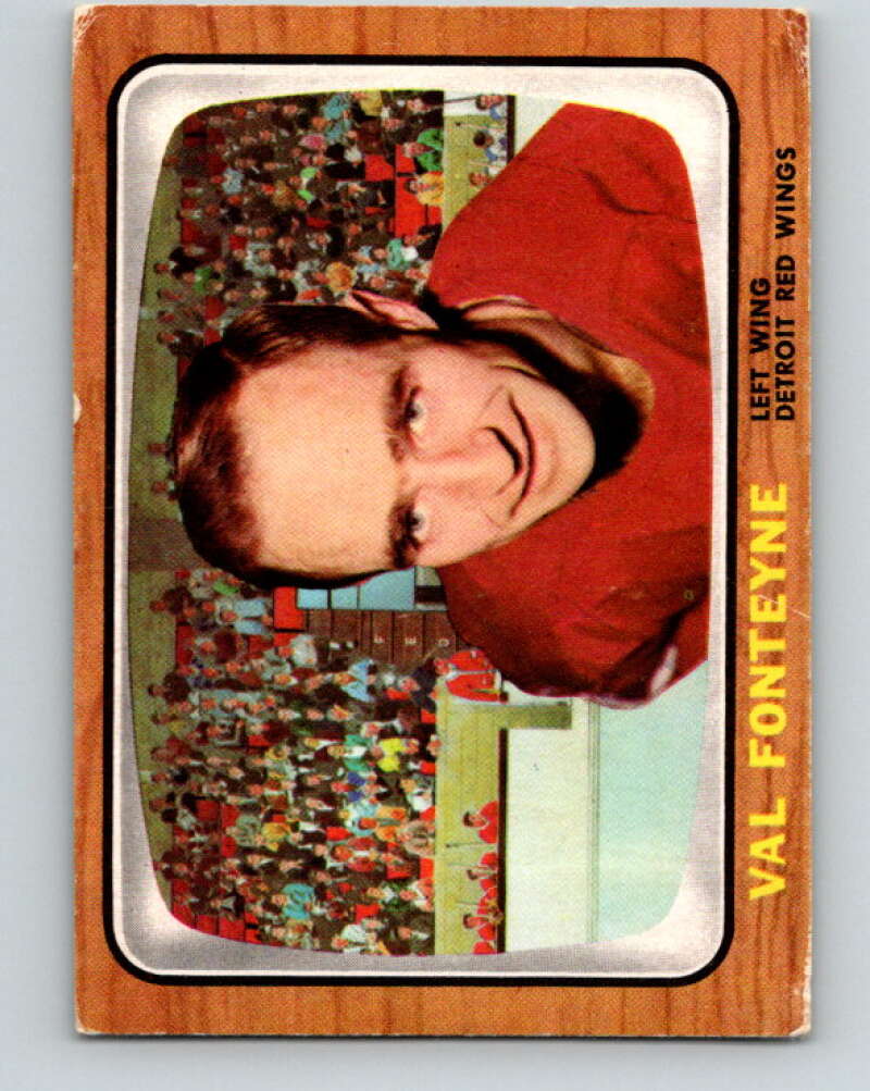 1966-67 Topps #108 Val Fonteyne Detroit Red Wings V731