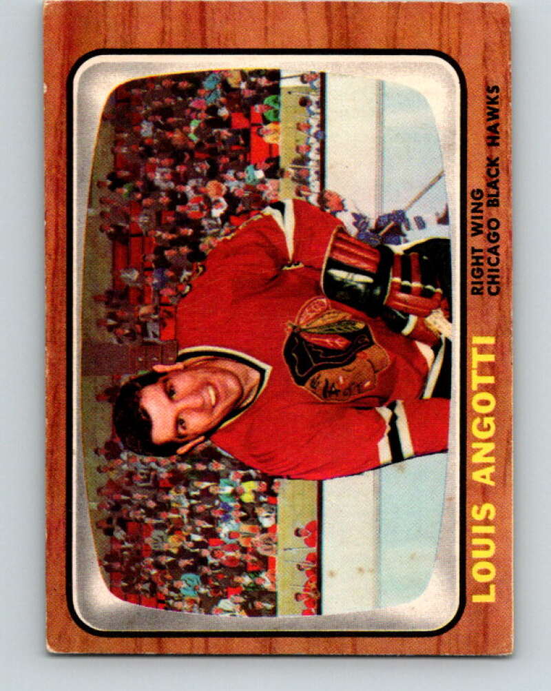 1966-67 Topps #116 Lou Angotti Chicago Blackhawks V739