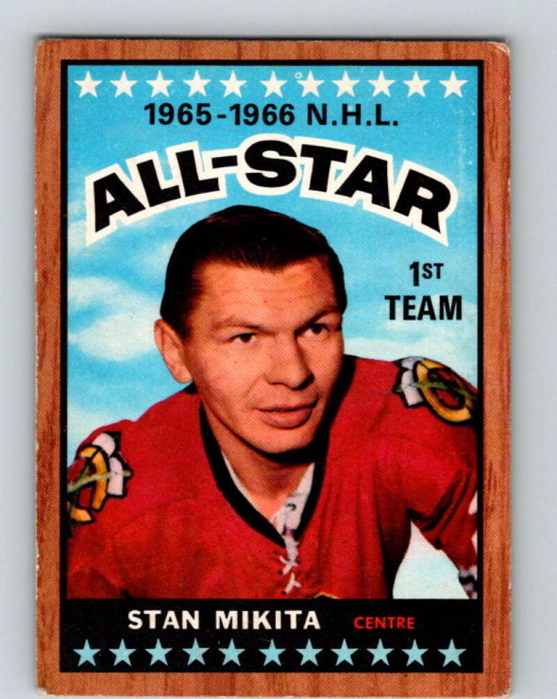 1966-67 Topps #124 Stan Mikita AS Chicago Blackhawks V746
