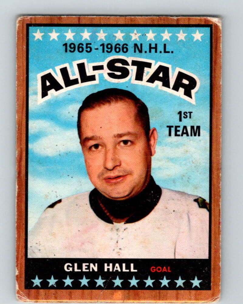 1966-67 Topps #126 Glenn Hall AS Chicago Blackhawks V747