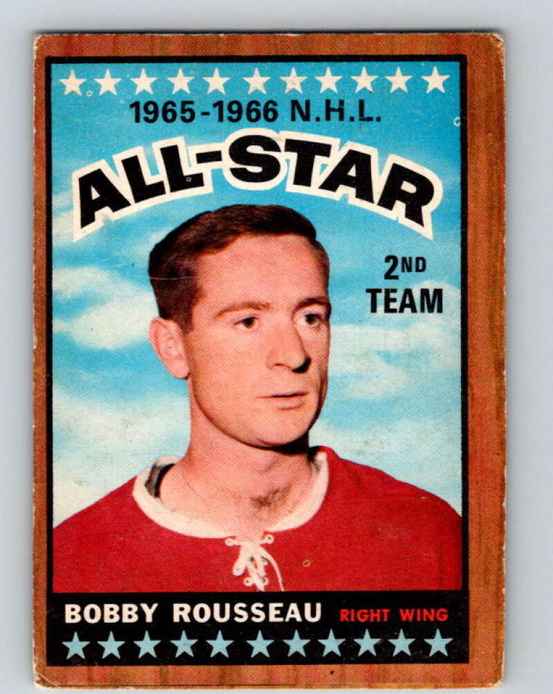 1966-67 Topps #132 Bobby Rousseau AS Montreal Canadiens V752