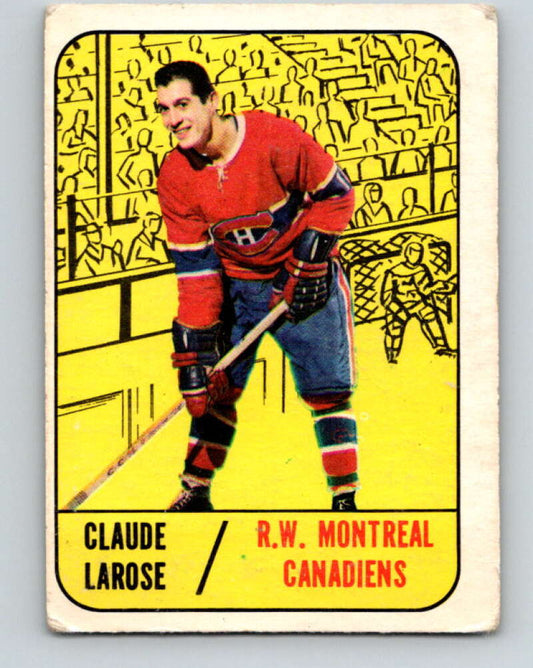 1967-68 Topps #4 Claude Larose  Montreal Canadiens  V754