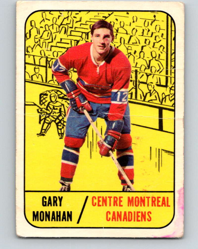 1967-68 Topps #8 Garry Monahan RC Rookie Montreal Canadiens V758