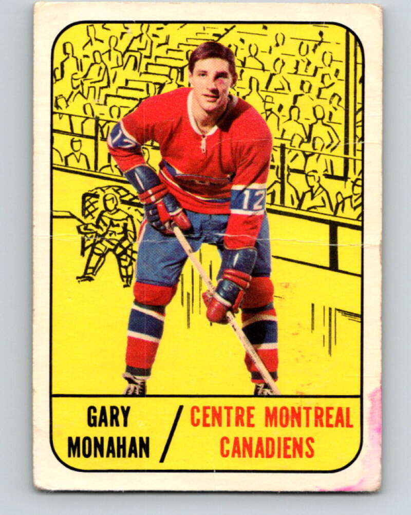 1967-68 Topps #8 Garry Monahan  RC Rookie Montreal Canadiens  V758