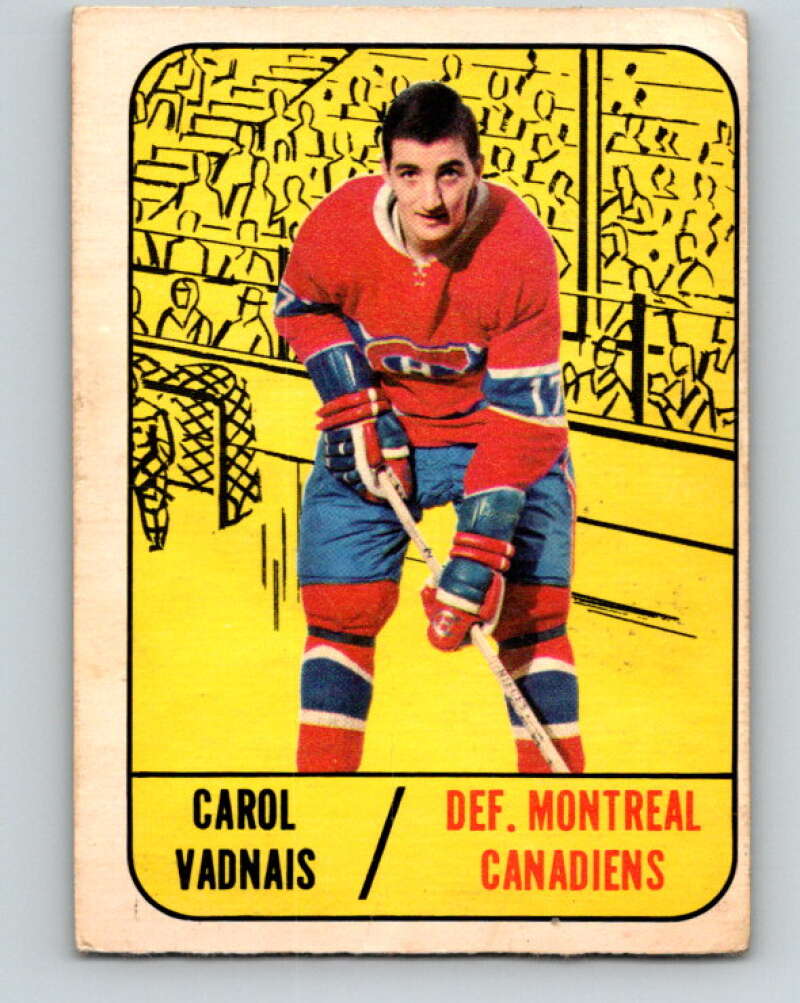 1967-68 Topps #9 Carol Vadnais  RC Rookie Montreal Canadiens  V759