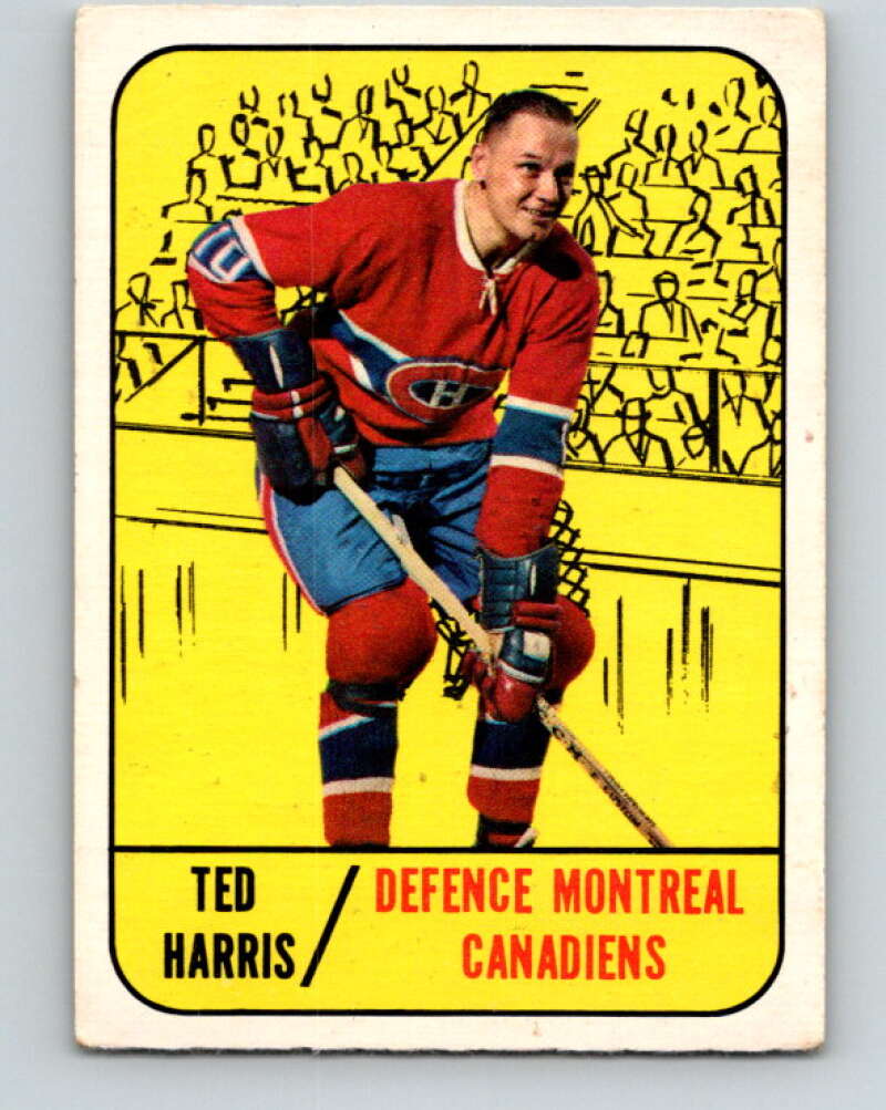 1967-68 Topps #10 Ted Harris Montreal Canadiens V760