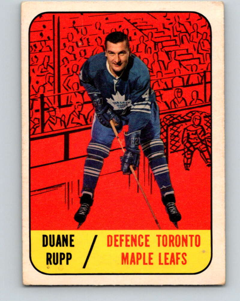 1967-68 Topps #20 Duane Rupp RC Rookie Toronto Maple Leafs V770