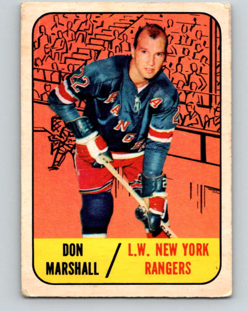 1967-68 Topps #23 Don Marshall  New York Rangers  V773