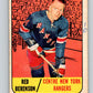 1967-68 Topps #24 Red Berenson  New York Rangers  V777