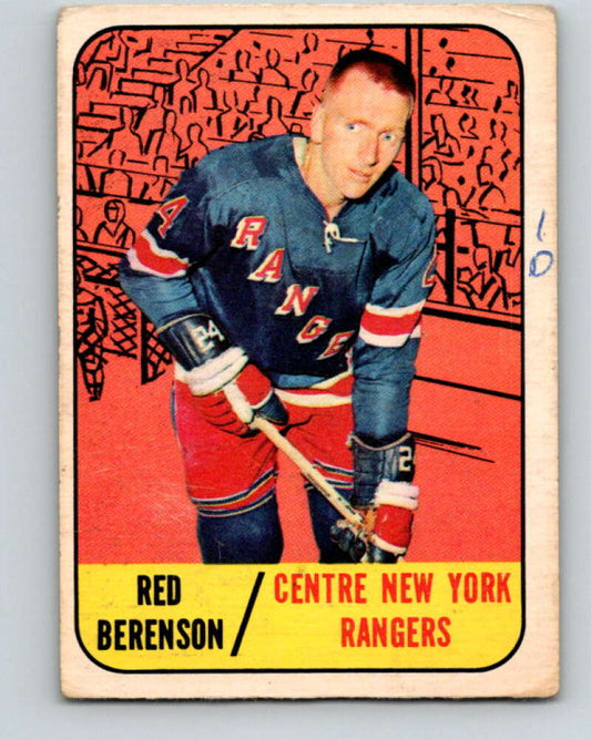 1967-68 Topps #24 Red Berenson  New York Rangers  V777