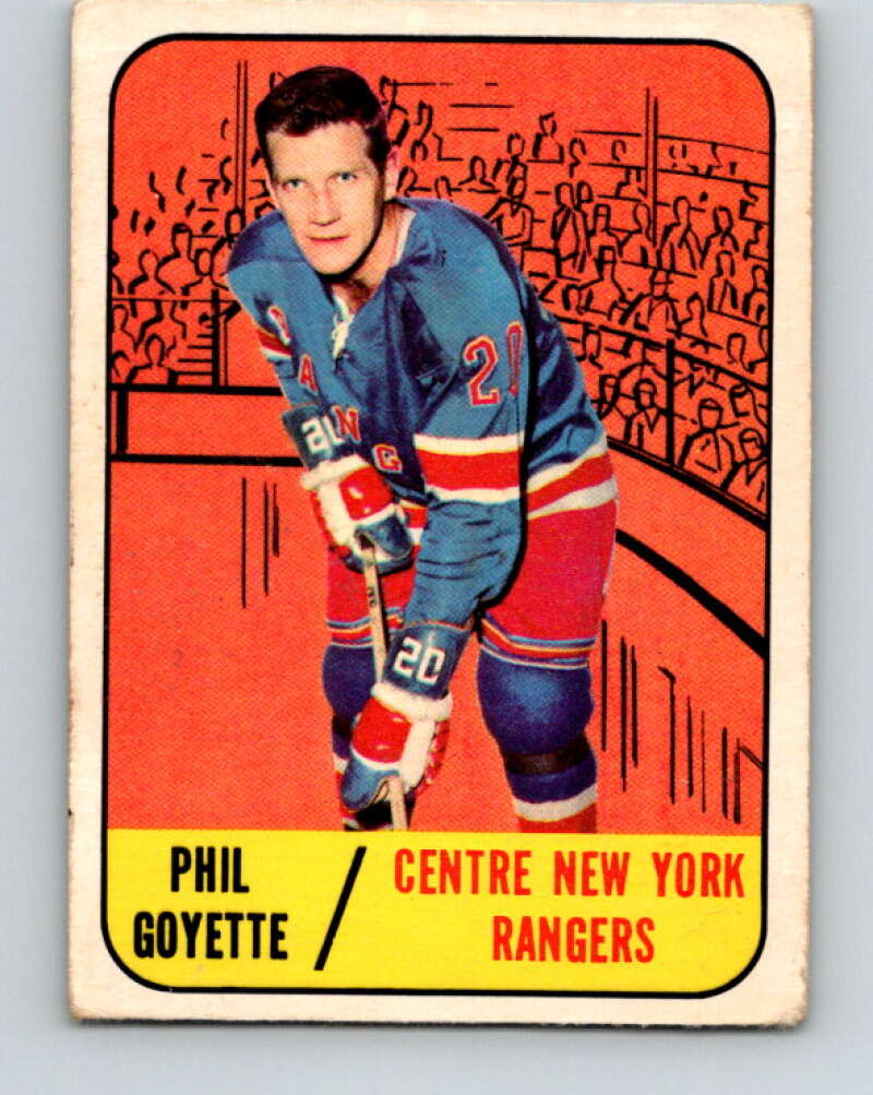 1967-68 Topps #25 Phil Goyette New York Rangers V778