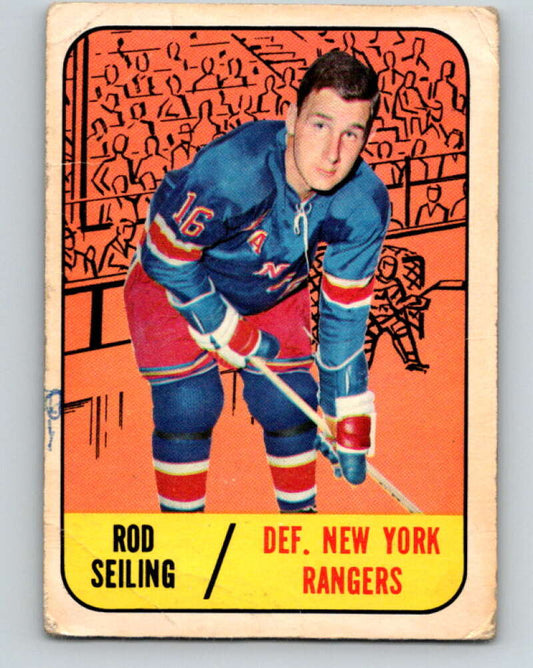 1967-68 Topps #27 Rod Seiling  New York Rangers  V780