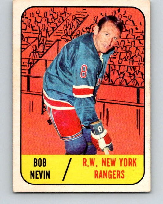 1967-68 Topps #28 Bob Nevin  New York Rangers  V782