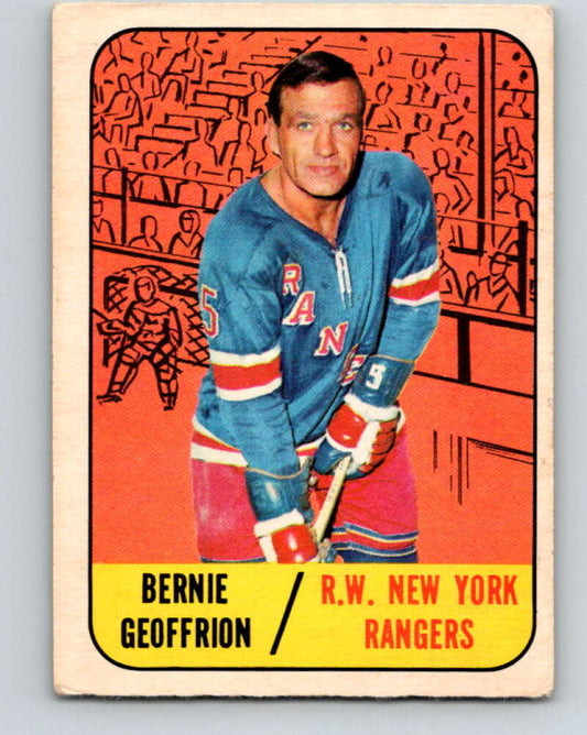 1967-68 Topps #29 Bernie Geoffrion  New York Rangers  V783