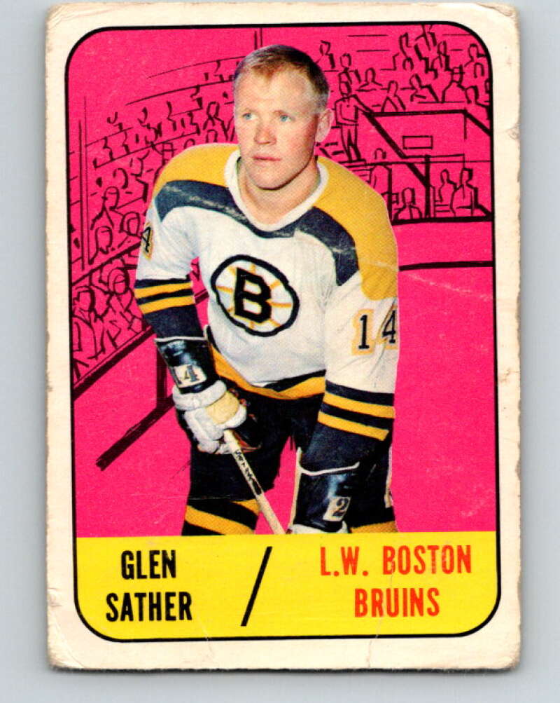 1967-68 Topps #38 Glen Sather RC Rookie Boston Bruins V790