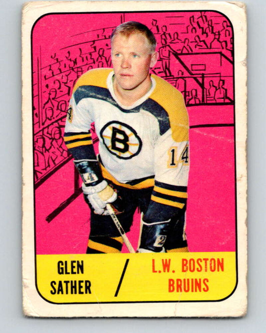 1967-68 Topps #38 Glen Sather  RC Rookie Boston Bruins  V790