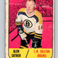 1967-68 Topps #38 Glen Sather  RC Rookie Boston Bruins  V791