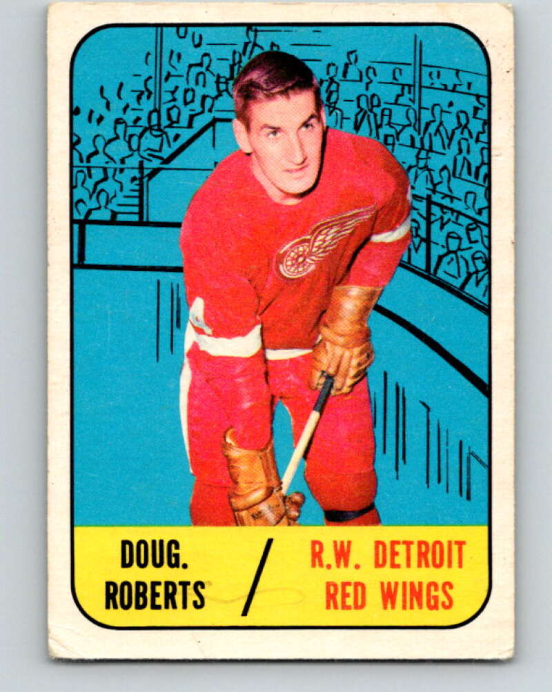 1967-68 Topps #50 Doug Roberts RC Rookie Detroit Red Wings V806
