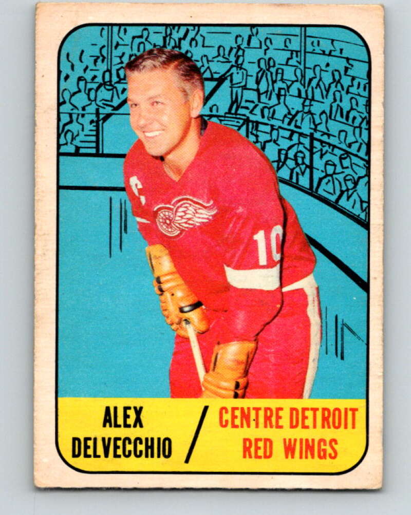 1967-68 Topps #51 Alex Delvecchio Detroit Red Wings V807