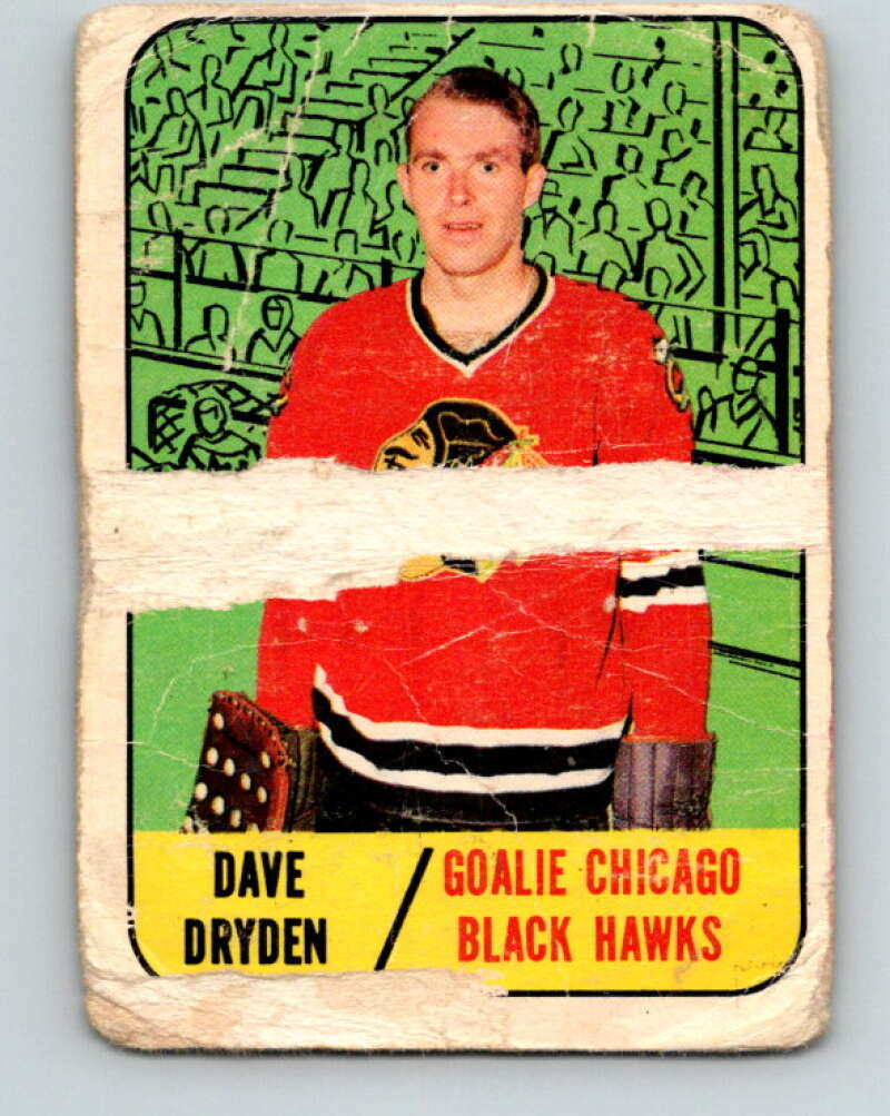 1967-68 Topps #57 Dave Dryden RC Rookie Chicago Blackhawks V813