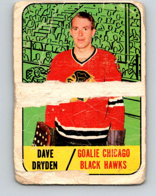 1967-68 Topps #57 Dave Dryden  RC Rookie Chicago Blackhawks  V813