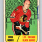 1967-68 Topps #63 Doug Mohns  Chicago Blackhawks  V822