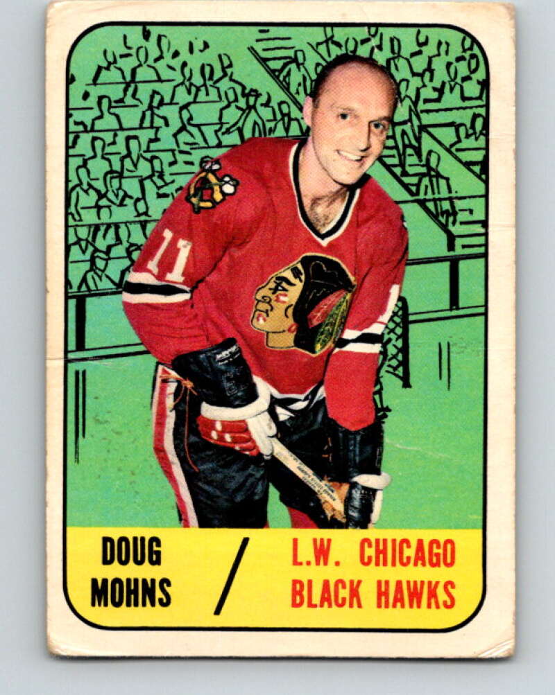 1967-68 Topps #63 Doug Mohns Chicago Blackhawks V823
