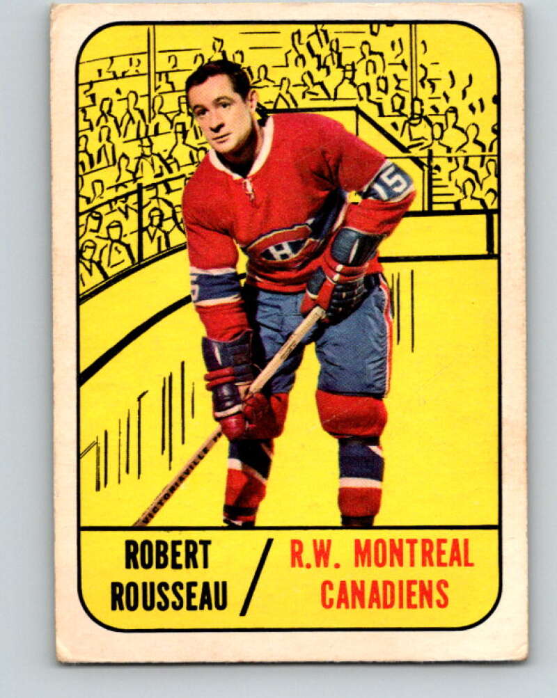1967-68 Topps #68 Bobby Rousseau Montreal Canadiens V829