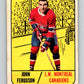 1967-68 Topps #69 John Ferguson  Montreal Canadiens  V830