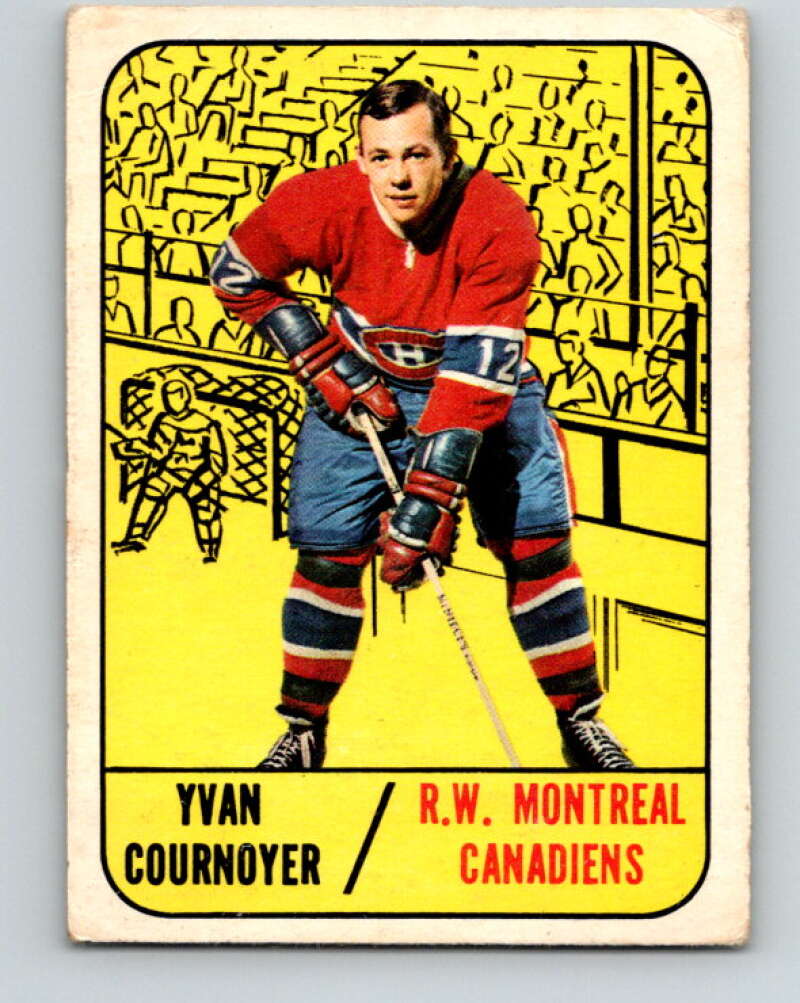 1967-68 Topps #70 Yvan Cournoyer Montreal Canadiens V831