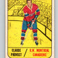 1967-68 Topps #71 Claude Provost  Montreal Canadiens  V832