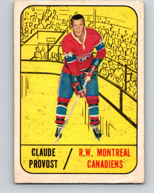 1967-68 Topps #71 Claude Provost  Montreal Canadiens  V832