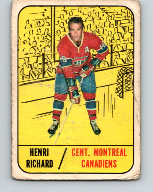 1967-68 Topps #72 Henri Richard  Montreal Canadiens  V833