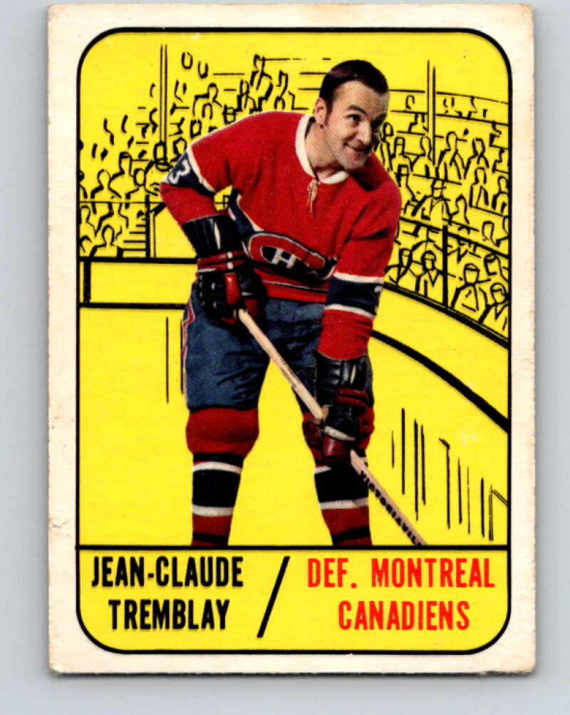 1967-68 Topps #73 J.C. Tremblay Montreal Canadiens V834