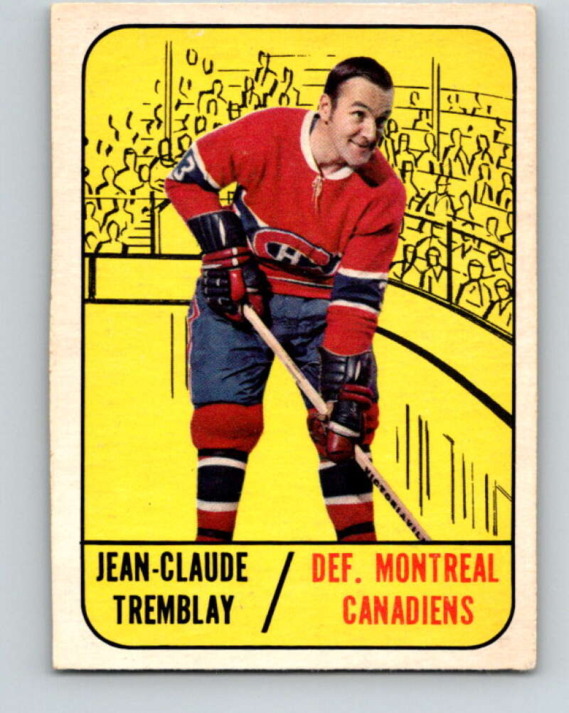 1967-68 Topps #73 J.C. Tremblay Montreal Canadiens V835