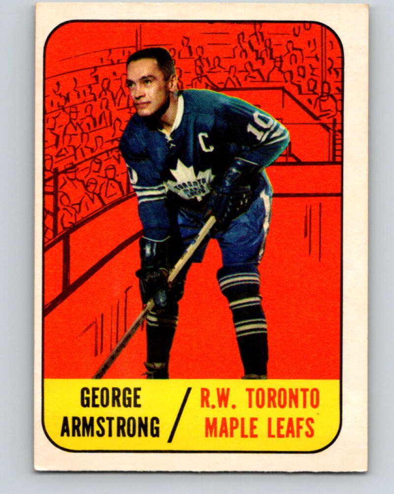 1967-68 Topps #83 George Armstrong Toronto Maple Leafs V847