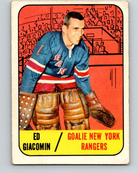 1967-68 Topps #85 Ed Giacomin  New York Rangers  V851