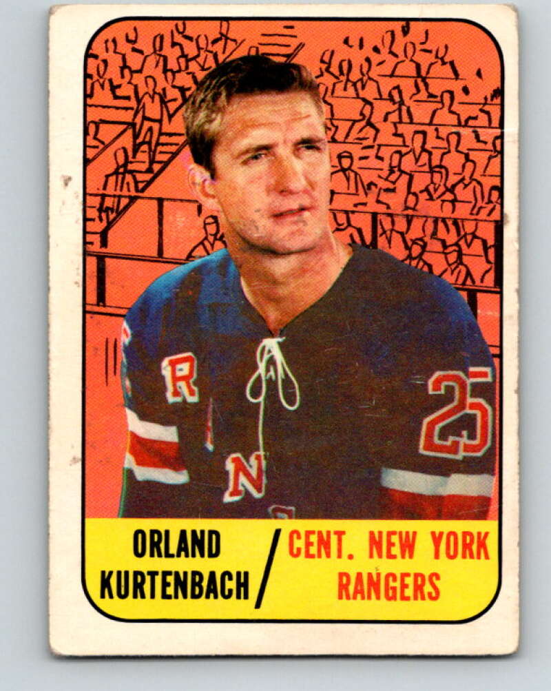 1967-68 Topps #87 Orland Kurtenbach New York Rangers V853