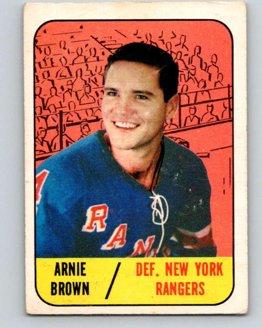 1967-68 Topps #89 Arnie Brown  New York Rangers  V856