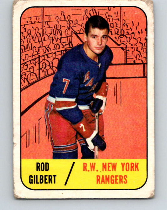 1967-68 Topps #90 Rod Gilbert  New York Rangers  V857
