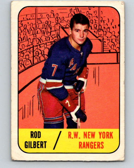 1967-68 Topps #90 Rod Gilbert  New York Rangers  V858