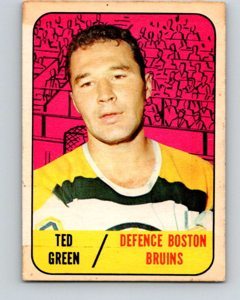 1967-68 Topps #94 Ted Green Boston Bruins V862