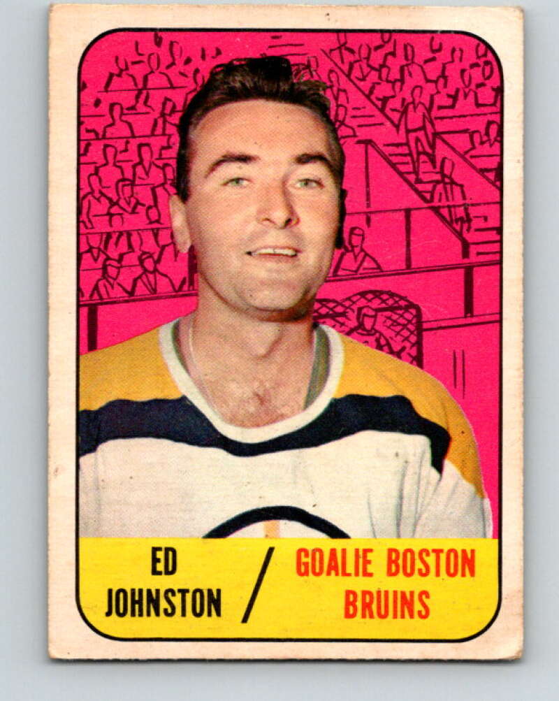 1967-68 Topps #96 Ed Johnston Boston Bruins V864