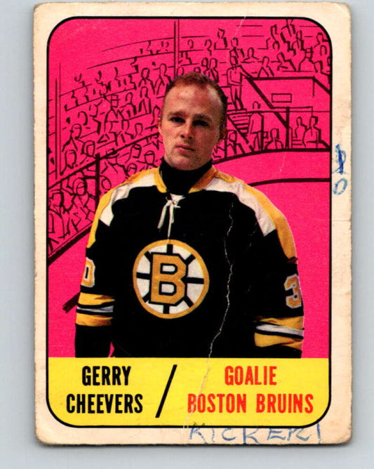 1967-68 Topps #99 Gerry Cheevers  Boston Bruins  V867