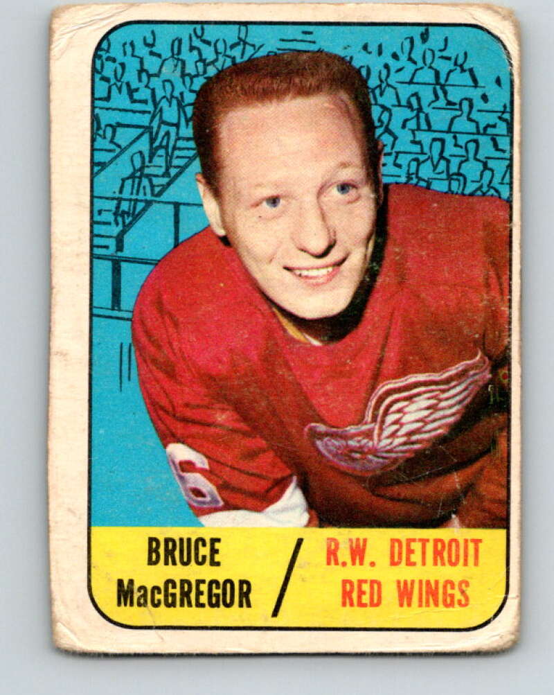 1967-68 Topps #102 Bruce MacGregor  Detroit Red Wings  V871