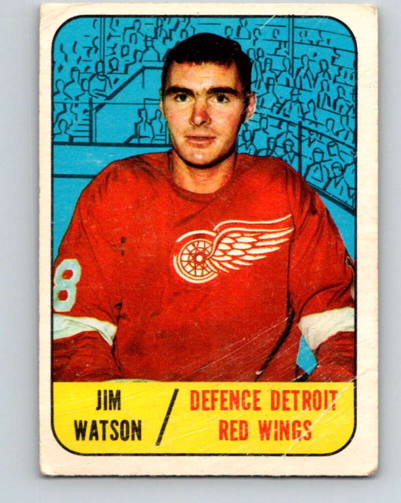 1967-68 Topps #107 Jim Watson RC Rookie Detroit Red Wings V877