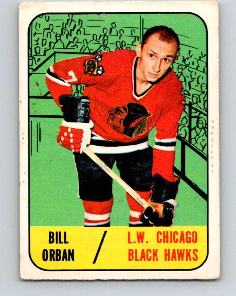1967-68 Topps #109 Bill Orban RC Rookie Chicago Blackhawks V879