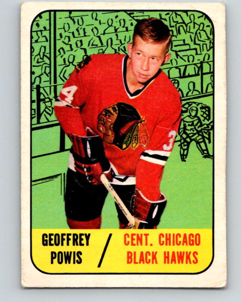 1967-68 Topps #110 Geoff Powis RC Rookie Chicago Blackhawks V880